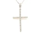 0.22CTW Diamond Cross Pendant