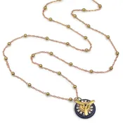 Airplane Propeller and Gear Steampunk Charm Necklace N318