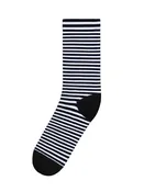 Black and White Striped Eco Friendly Crew Socks