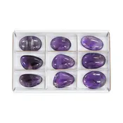 Starborn Amethyst Freeform Palm Stone Flat 300 grams - 9 Pieces