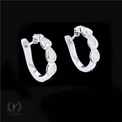 14K WHITE GOLD BEZEL SET DIAMOND EARRINGS