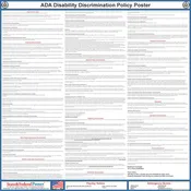 ADA Disability Discrimination Policy Poster (Federal)
