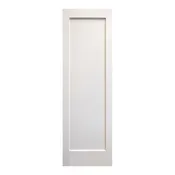 26 inch Single Panel Shaker Style Interior Door – Primed Pine