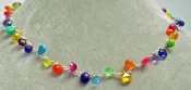 16″ Linked Rainbow Stones Necklace by Tashka