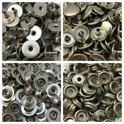 100 Light Duty Nickel Snaps for Leather Crafts