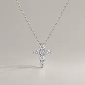 14K White Gold 0.50cttw Natural Diamond Pendant