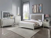 CRISTIAN 7PC QUEEN BEDROOM GROUP CHAMPAGNE B1680