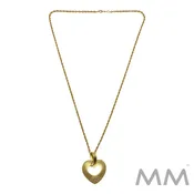 14K & 18K Yellow Gold Heart Pendant Necklace with .16ctw Diamond Accents