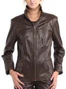 Avant Full Zipper Ladies Leather Jacket