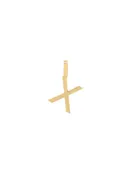 14k initial charm - X