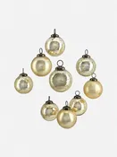 3" GOLD GLASS ORNAMENT SET — Hook Props