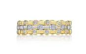 3 PIECE Stackable Ring Set Bezel Set