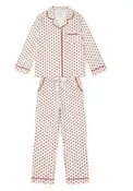 Alee Women's Long Sleeve Pant Set - Whimsical Santa
