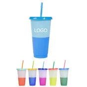 24 Oz Temperature-Sensitive Color Changing Water Cup
