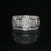 10K Gold Natural Diamond Ring Band 0.72 ctw Polished Finish