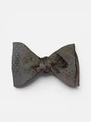 3 1/2" Polka Dot Italian Silk Bow Tie- Black