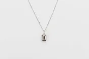 0.50Ct Lab Grown Emerald Cut Diamond Bezel Pendant