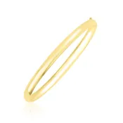 10k Yellow Gold Dome Style Shiny Bangle (3.30 mm)