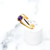 Channel Set Amethyst Ring