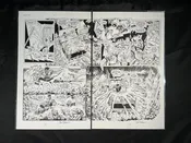 Joe Staton ~ Original 2-Page Spread Hand Drawn Inked Comic Book Pages 12-13 ~ Signed — Little Giant Comics & Collectibles