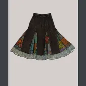 Cotton & Patchwork Skirt with lace