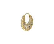 1/4 Diamond Crescent Reversible SINGLE Hoop