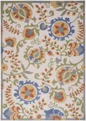 Aloha Ivory/Blue Area Rug