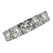 1.25 CTW Round Brilliant Diamond Platinum Wedding Band Ring