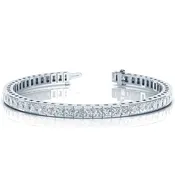 14k Princess Channel Diamond Tennis Bracelet