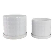 10" / 12" Bubble Planter (Set of 2) - White