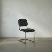 0037 Dining Chair, Iron and Leather