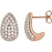 1 3/4 CTW Lab-Grown Diamond Teardrop Earrings