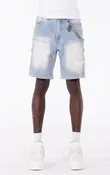 Aqua Blue Steel Plate Carpenter Shorts