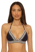 Fiesta Halter Bikini Top - Black