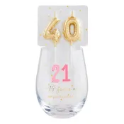 40th Birthday Wine Glass Set