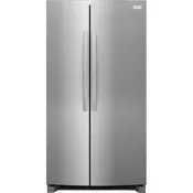 Frigidaire GRSN2620AF 26 Cu. Ft. Side-by-Side Refrigerator with Ice Maker and Internal Water Dispenser – Smudge-Proof Stainless Steel