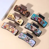 Assorted Floral Highland Cow Hair Clips