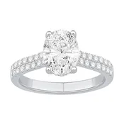 2-Row Diamond Engagement Ring