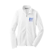 CAN Logo: Ladies Microfleece Jacket - White