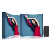 8ft Curved Fabric Pop-Up Display