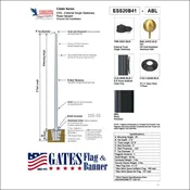 20ft Residential Aluminum Flagpole