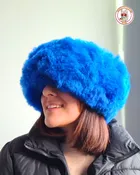 Classic Full Fur Alpaca Hat Blue