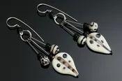 Ivory & Black Shield Tribal Sample Earrings — Beth Williams Studio