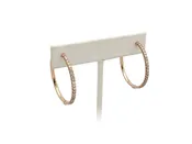 Gabriel &amp; Co 1.00 CT Diamond 14K Rose Gold Hoop Earrings