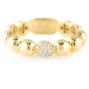 0.11 Carat Diamond Band 18 Karat Yellow Gold