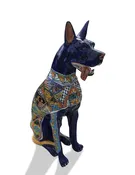 Mexican Mosaic Life Size Dog Sculpture — Yardley Home