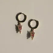 Arizona State University Pitchfork Huggie Earrings
