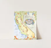California Map Watercolor - Giclée Print