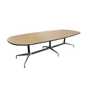 10ft Vintage Herman Miller Eames Oak Laminate Conference Table