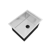 15" Undermount Workstation Prep Sink – 16 Gauge Stainless Steel Single Bowl – 10" Deep – Seamless Drain (5LS15)
